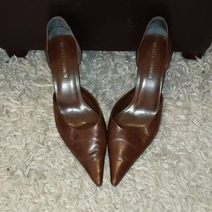 Brown d'orsay heels